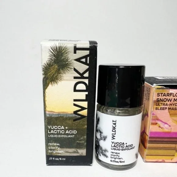 WLDKAT DUO Yucca + Lactic Acid Exfoliant & Starflower Mushroom Sleep Mask TRAVEL - Picture 2 of 3